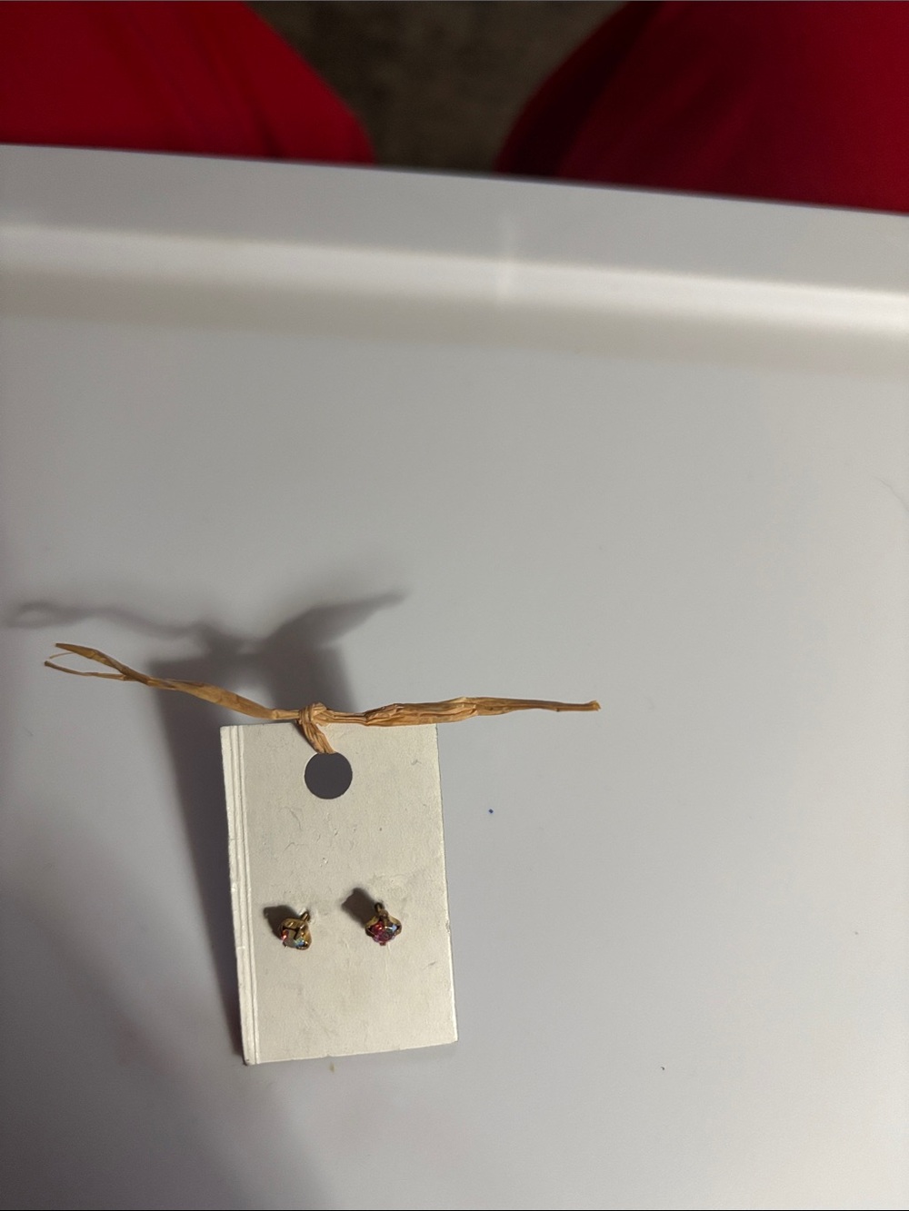 Tiny Multicolor Stud Earrings - Gold Tone